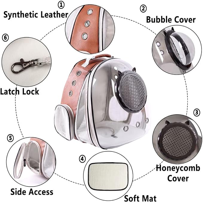 Expandable Cat Carrier Backpack, Backpack - Image 4