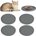 4 PCS Thickened Pet Silicone Food Mat, Nonslip Waterproof Cat Dog Feeding Bowl by Arespark