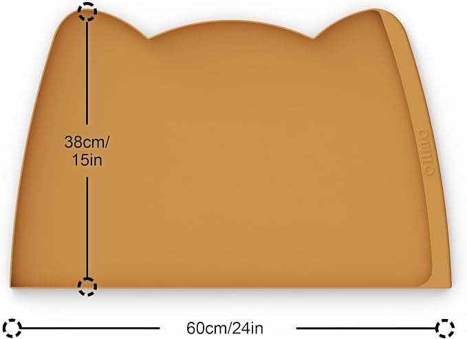 OHMO Dog Food Mat w/Residue Collection Pocket Silicone Pet Feeding Mat - Image 2