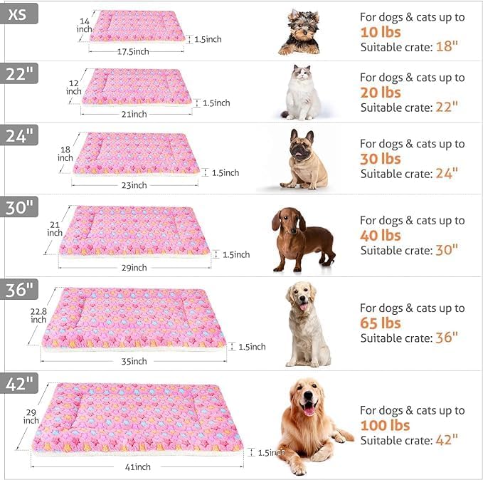 Mora Pets Dog Bed Crate Pad Ultra Soft Pet Bed - Image 4