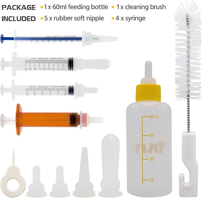 Puppy Kitten Bottle for Nursing, Newborn Baby Dog Cat Rabbit Feeding Bottles - Image 5