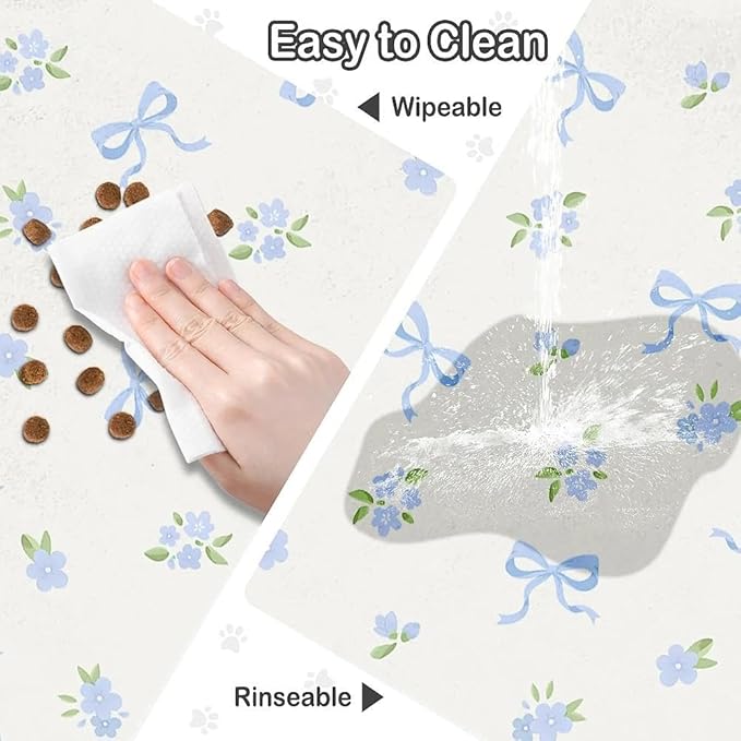 Dog Food Mat for Pet Cat Food Mat, Non-Slip Cat Pet Feeding Mats for Floor - Image 7