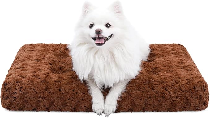 KSIIA Washable Dog Bed Deluxe Plush Dog Crate Beds Comfy Kennel Pad Anti-Slip by KSIIAPetProducts