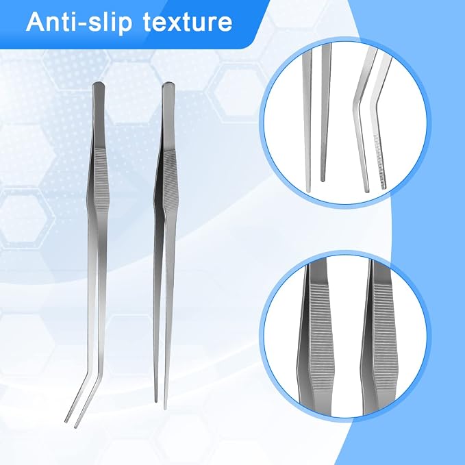 Aquarium Tweezers Extra Long 15 inches, Luxiv Stainless Steel Straight and - Image 3