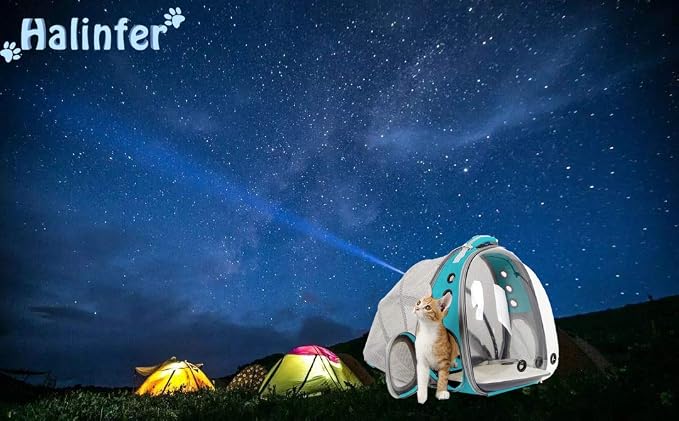 Cat Travel Backpack with Fan, Fit up to 12 lbs, Space Capsule Astronaut Clear - Image 6