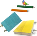 Litewoo 4 PCS Bird Perch Stand Toy Parrot Wooden Stand Platform Colorful Sand by Litewoo