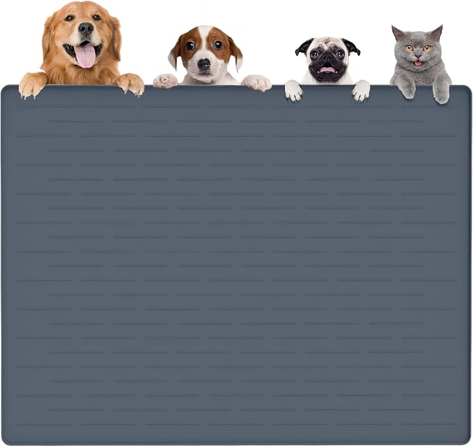 Largest Dog Food Mat, Thinken Waterproof Non-Slip XXXL Pet Feeding Mat by Goldleaf