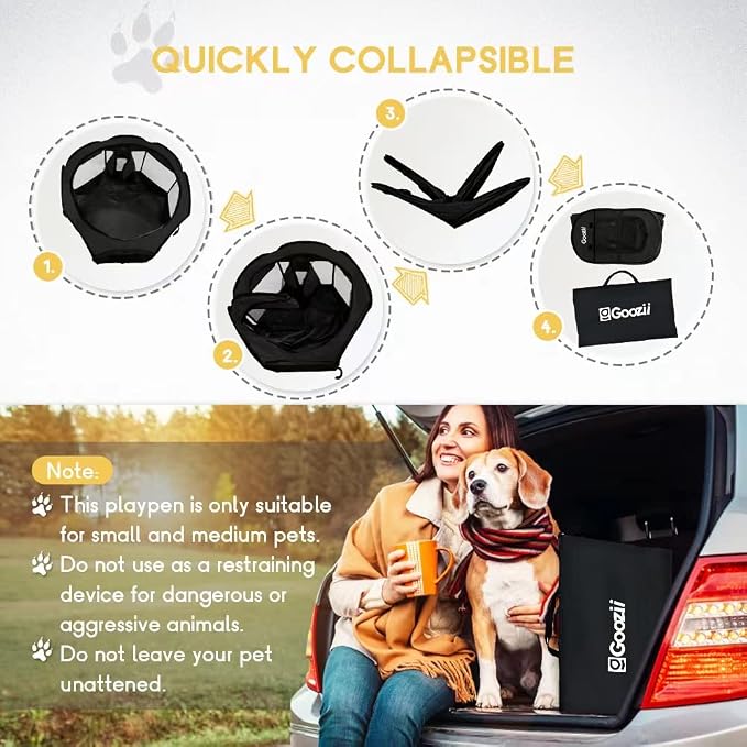 Foldable Portable Dog Playpen for Medium Dogs Indoor Outdoor, Big Dog Pet - Image 6