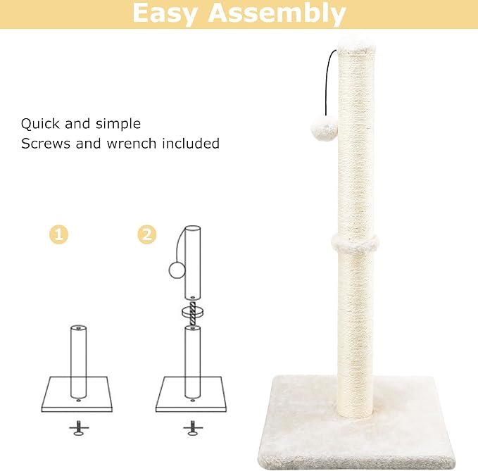 Dimaka 29" Height Tall Cat Scratching Post, Claw Scratcher - Image 5