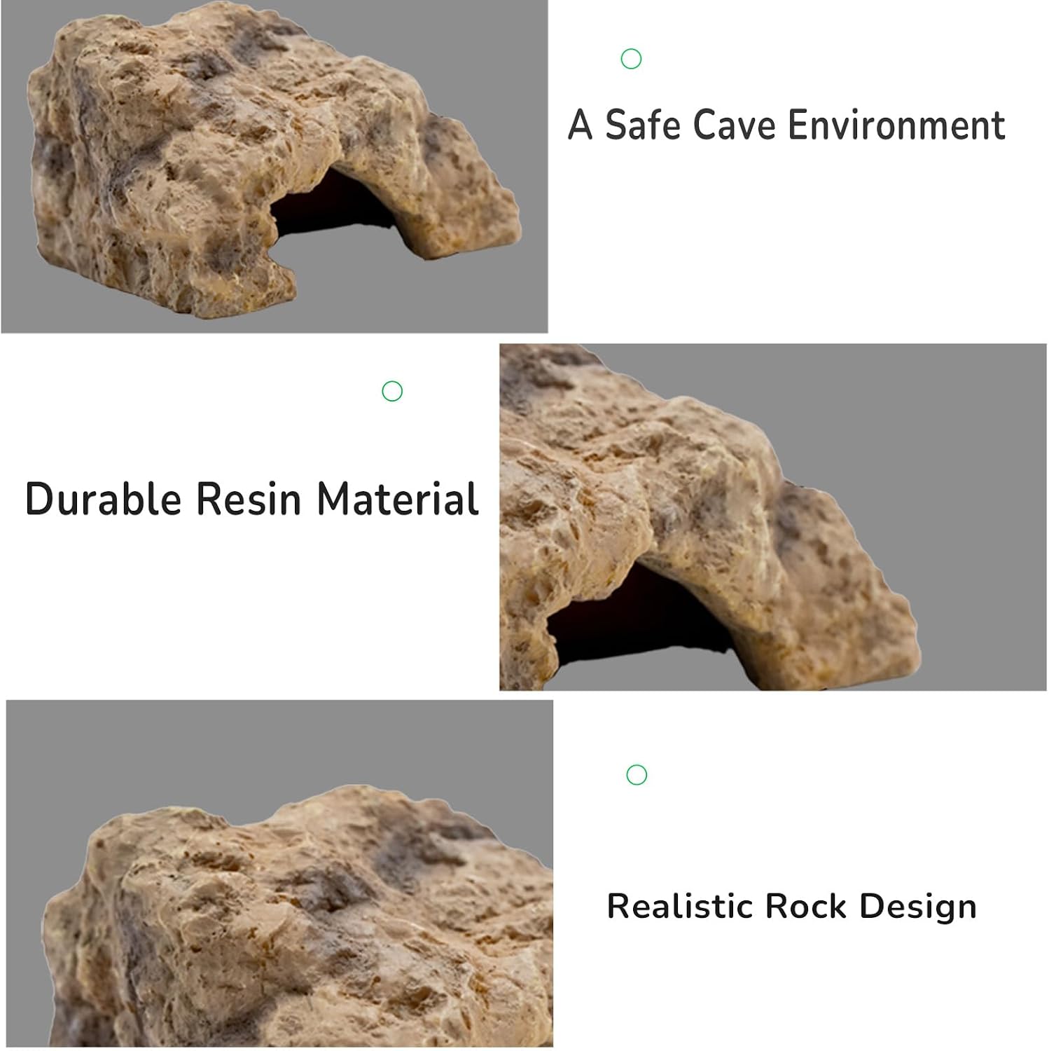 Small Resin Reptile Hide for Leopard Gecko - GlobalHabitat Supply