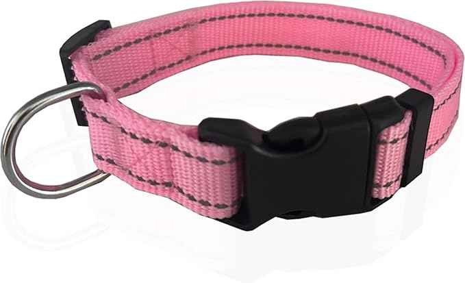 Adjustable Nylon Dog Collar, Reflective Collar 1 Inch 3/4 Inch 5/8 Inch Wide