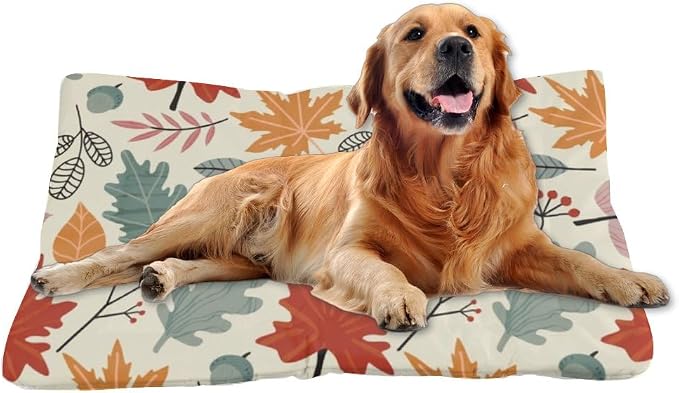 Colorful Leaf Seamless Dogs Beds Dog Bed Anti Slip Bed Mats - Image 7