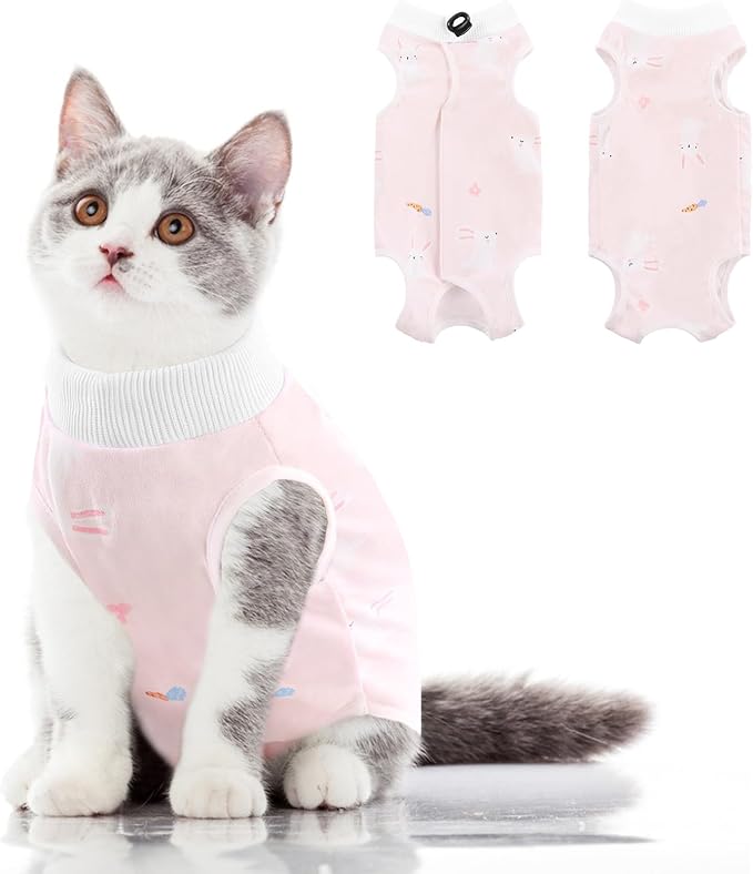 SUNFURA Cat Recovery Suit, Kitten Surgical Full Bodysuit by SUNFURA