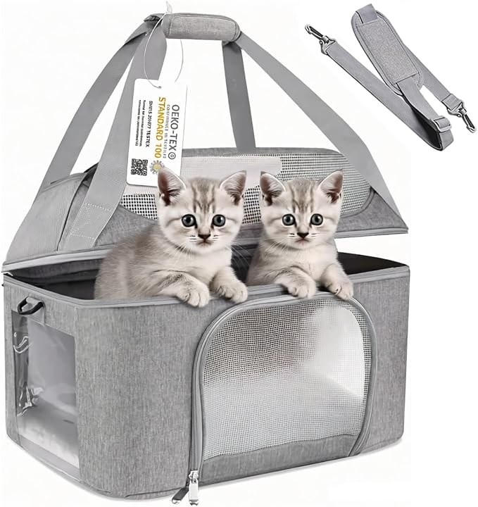 Large Cat Carrier Soft Side Pet Carrier by Bejibear