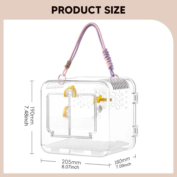 Portable Bird Travel Carrier Cage - Image 2