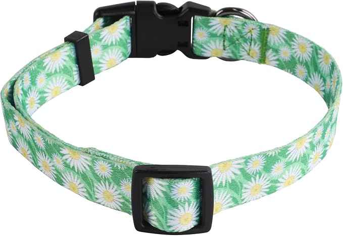 QQPETS Adjustable Soft Dog Collar: Print Flower Pink Multicolor Cute Patterns