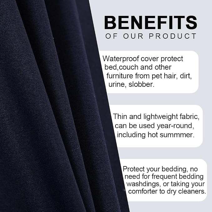 DUJUIKE Waterproof Bed Cover for Dog and Cats, Pet Hair Resistant Bed Sheet - Image 7