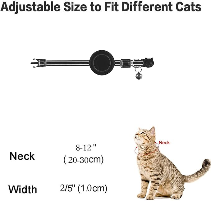 Breakaway Cat Collar with Airtag Holder, Safety Kitten Collar with Apple Airtag - Image 6