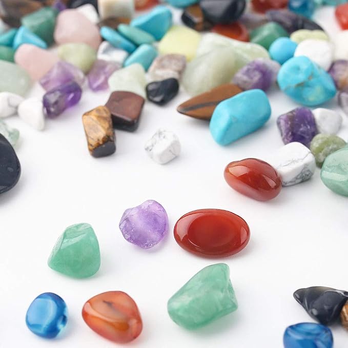 JOHOUSE Quartz Crystals, Crushed Chips Tumbled Polished Stone Beads Irregular - Image 4