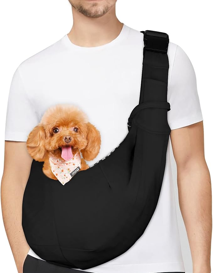 PETLOFT Reversible Dog Cat Sling Carrier, Small Dog Carrier, Adjustable Dog by PetLoft
