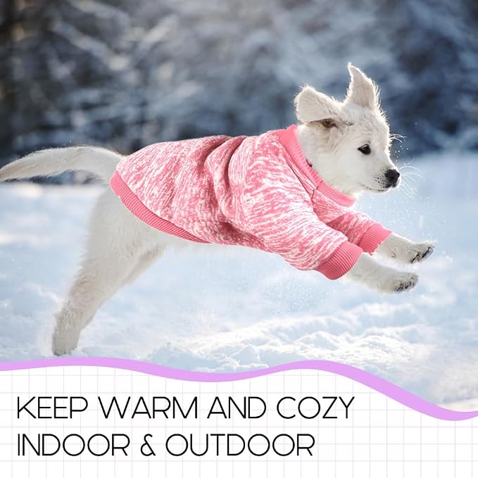 3 Pack Dog Sweaters for Small Dogs Girl Boy Winter Fleece Clothes Warm Soft Dog - Image 5