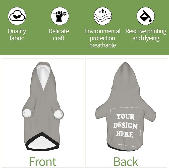 Personalized Chihuahua Dog Hoodie, Custom Pet Warm Sweatshirt Costume - Image 4