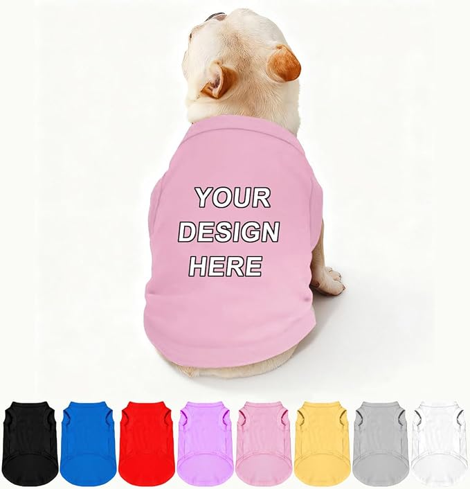 Custom Dog Clothes Shirts for Small Large Dogs Breathable Pet Shirt Customized by Plmoknijb