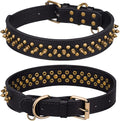 Spiked Dog Collar Soft Pu Leather Mushrooms Rivet Spike Studded Puppy by Unknown