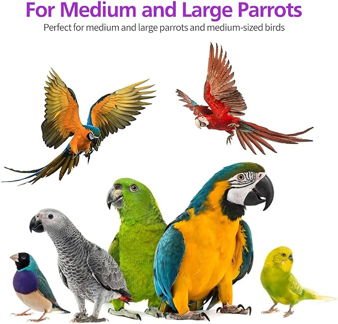RUBY.Q 2 Pack Large Parrot Toy, 20in Bird Parrot Toy, African Grey and a - Image 5