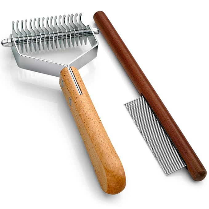 Wooden pet grooming rake - Image 7