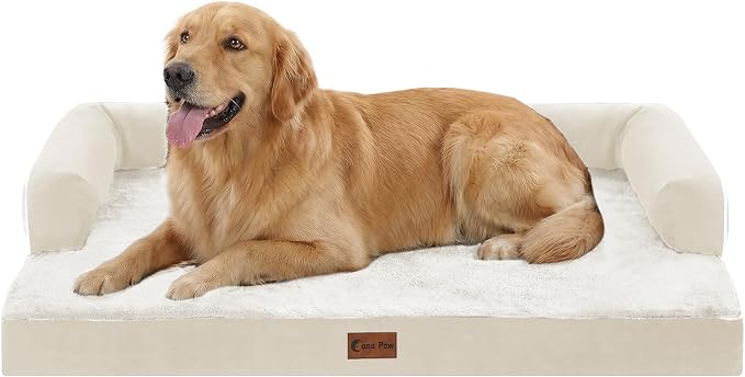 Orthopedic Dog Beds for Extra Large Dogs, Waterproof Egg Crate Foam XL Dog Bed by CasaPaw