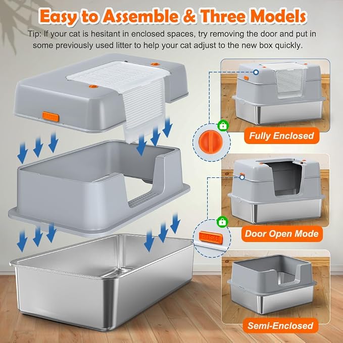 Vivifying Stainless Steel Litter Box - Image 3