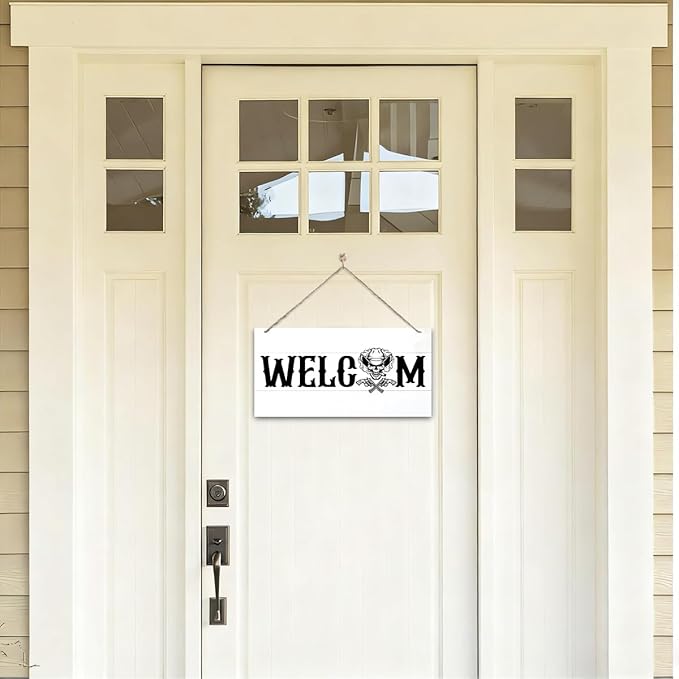 Welcome Sign for Front Door, Welcome Decor Wooden Hanging Sign for Wall Decor - Image 4