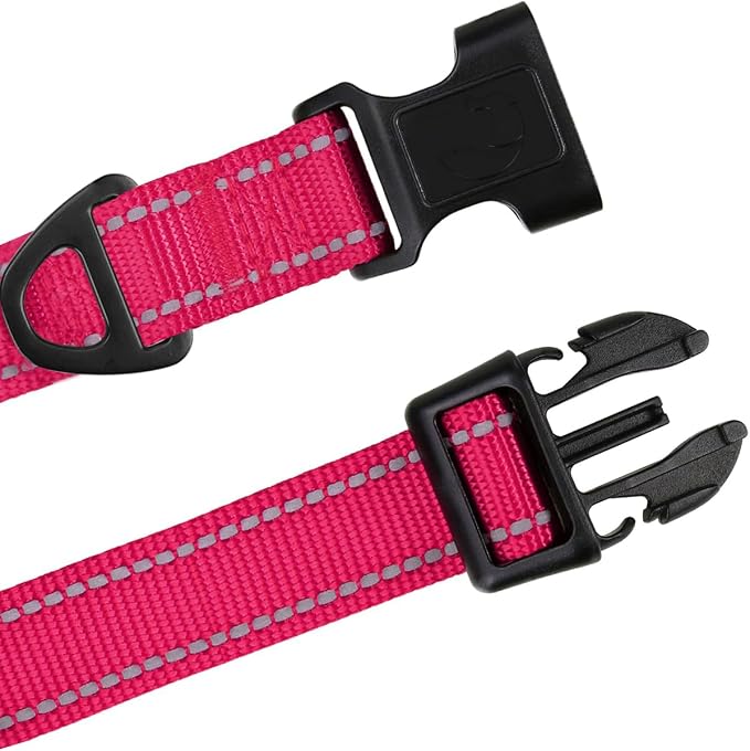 TagME Dog Collar, Adjustable Reflective Nylon Pet Collar - Image 4