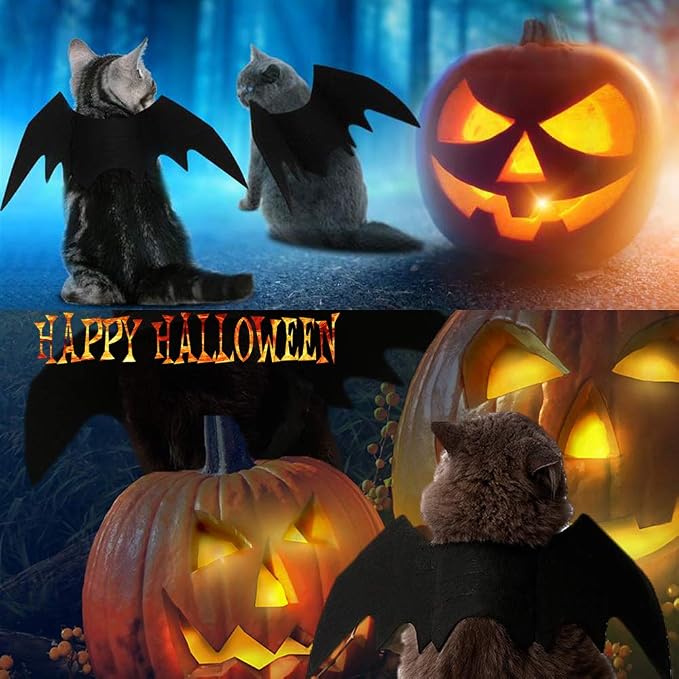 Pet Cat Bat Wings for Halloween Party Decoration, Puppy Collar Leads Cosplay - Image 6