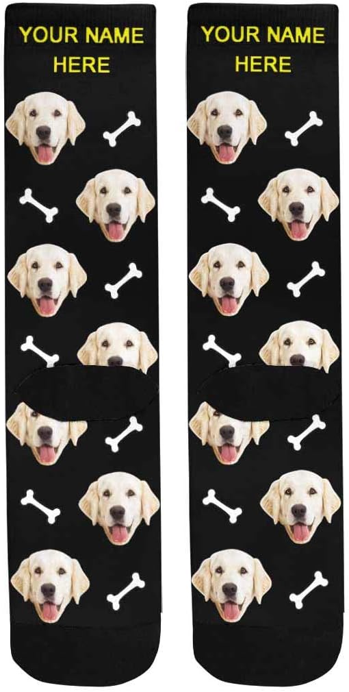 MyPupSocks Custom Personalized Photo Pet Face Socks, Cat and Dog Tracks Paws - Image 5