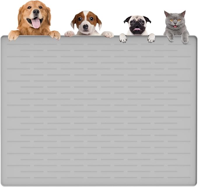 Largest Dog Food Mat, Thinken Waterproof Non-Slip XXXL Pet Feeding Mat by Goldleaf