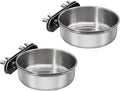 2 Pcs Small Bird Feeding Dish Cups, Parrot Food Bowl Cage by DVHEY