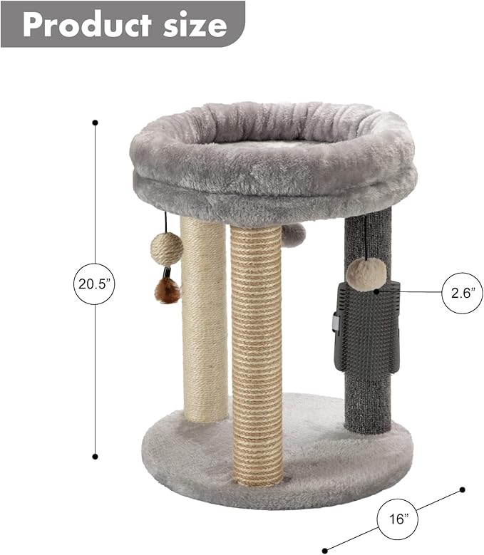 MECOOL 4in1 Small Cat Tree, Scratching Post - Image 4