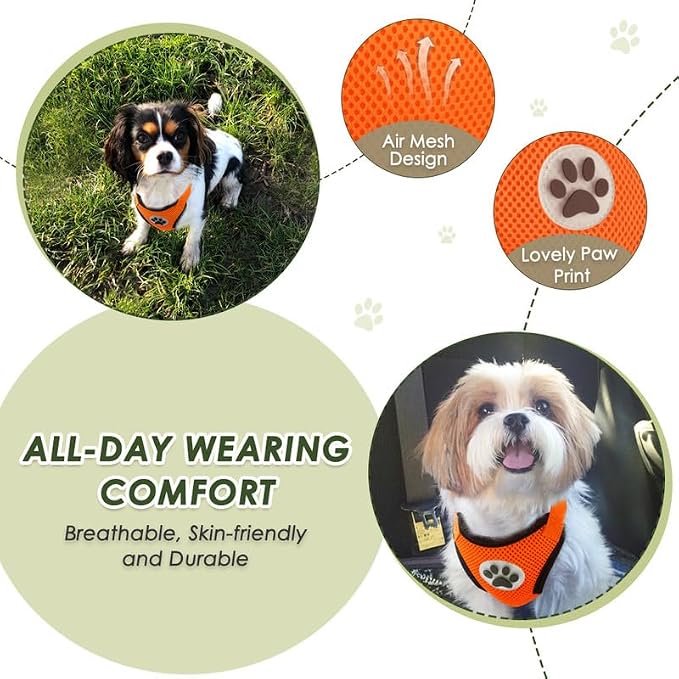 SlowTon Dog Seat Belt Harness for Car, Dog Car Harness Adjustable Mesh - Image 2