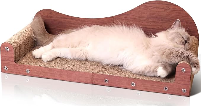 ComSaf 26.4" Large Cat Scratcher Bed, Cat Scratching Board, Durable Cardboard by ComSaf