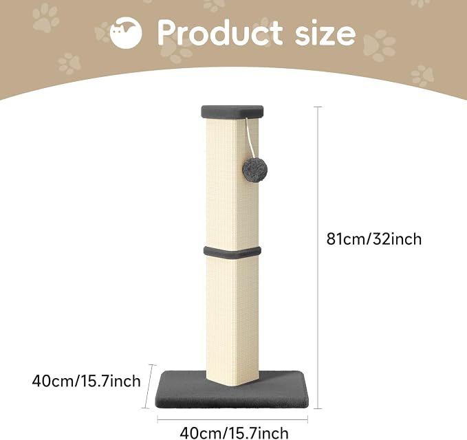 Cat Scratching Post, 32 Inch Tall Scratching Post - Image 7