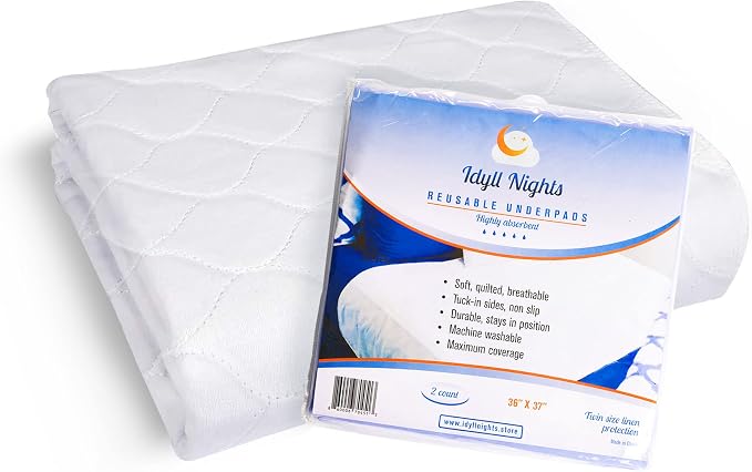 Washable Incontinence Bed Pads 36" x 37" – Soft, Absorbent & Waterproof - Image 3