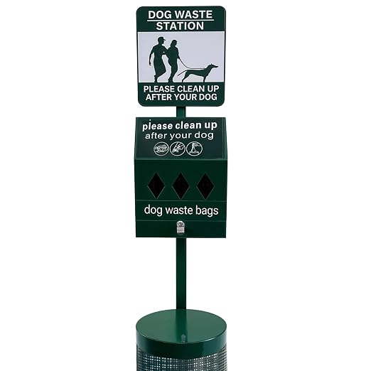 Dog Waste Station, 12 Gallons Pet Waste Bin, Outdoor Dog Waste Disposal System - Image 2