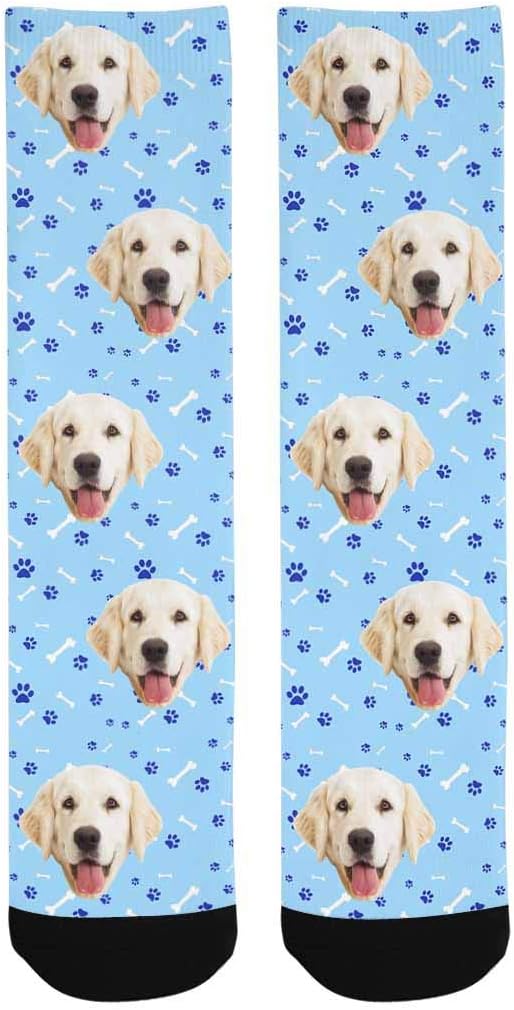 MyPupSocks Custom Personalized Photo Pet Face Socks, Cat and Dog Tracks Paws - Image 5