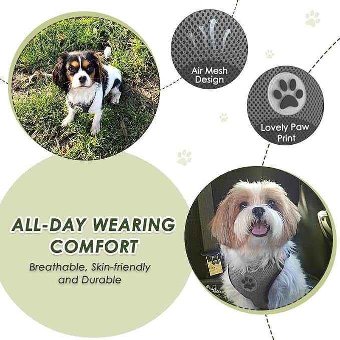 SlowTon Dog Seat Belt Harness for Car, Dog Car Harness Adjustable Mesh - Image 2