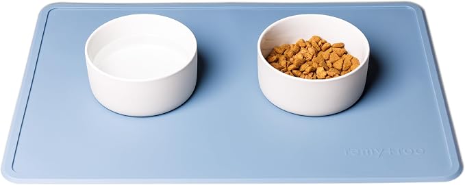 Remy+Roo Dusty Blue Silicone Dog Food Mat - Image 9