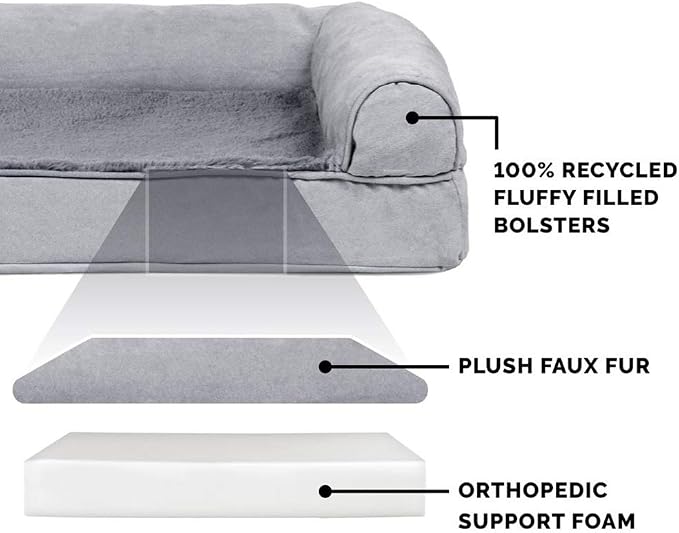 Furhaven Orthopedic Dog Bed for Large Dogs w/ Removable Bolsters & Washable - Image 4