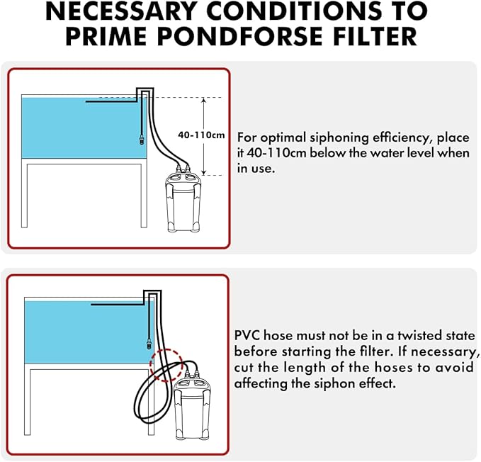 225GPH Canister Filter, External Aquarium Filter Ultra-Quiet Water Circulation - Image 8