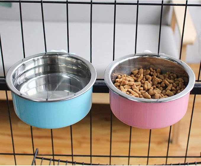 Stainless Steel Removable Pet Food Bowl, Anti-overturn Water Feeder Container - Image 3